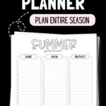 Free Printable Summer Planner - Plan the Entire Season | SaturdayGift