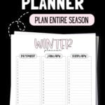 Free Printable Winter Planner - Plan Entire Season | SaturdayGift