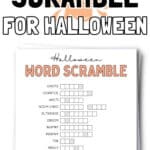 Free Printable Word Scramble For Halloween - Classroom Fun | SaturdayGift