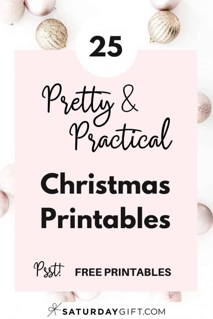 Want to simplify your holidays with checklists and find joyful and pretty printable gift tags, games, food tags and so much more? Super! Here are 25 free feel good Christmas printables that'll bring joy and clarity to your Holiday planning! Enjoy!