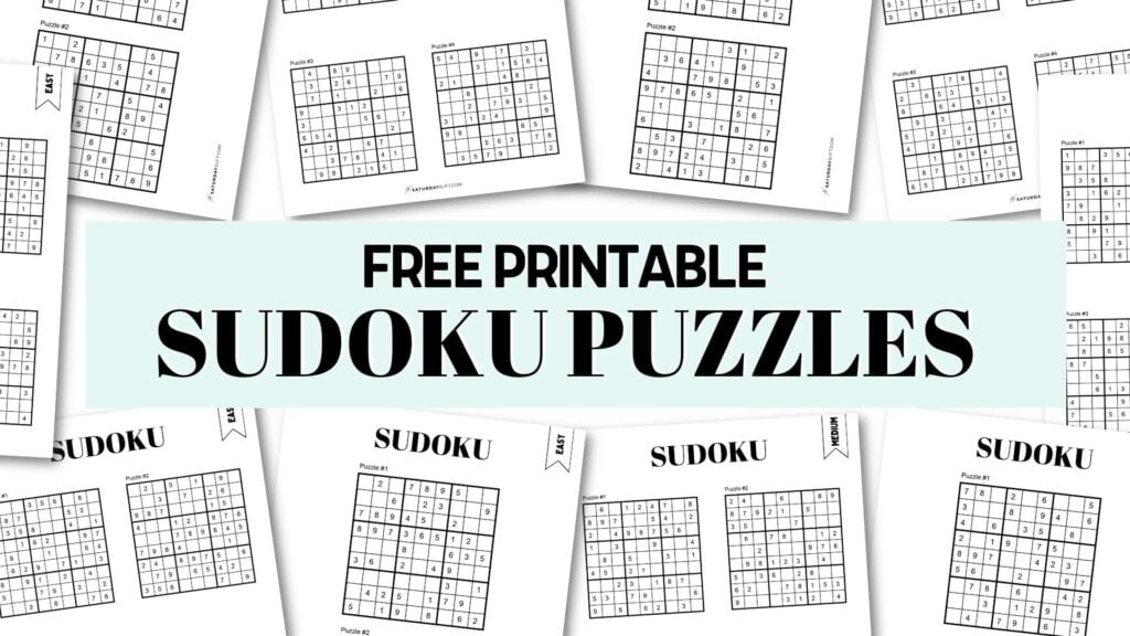 Hard Sudoku Puzzles – Free Printable