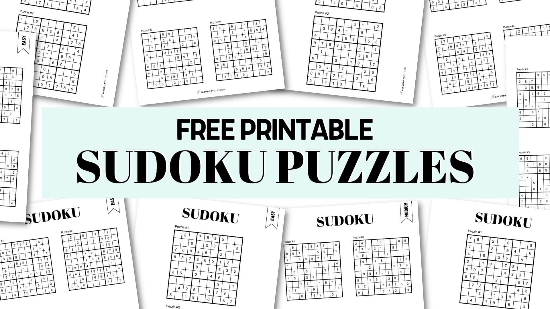 100 Free Printable Sudoku Puzzles