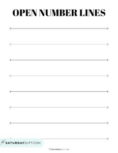 Blank Number Line - 24 Cute &amp; Free Blank Number Lines Worksheets
