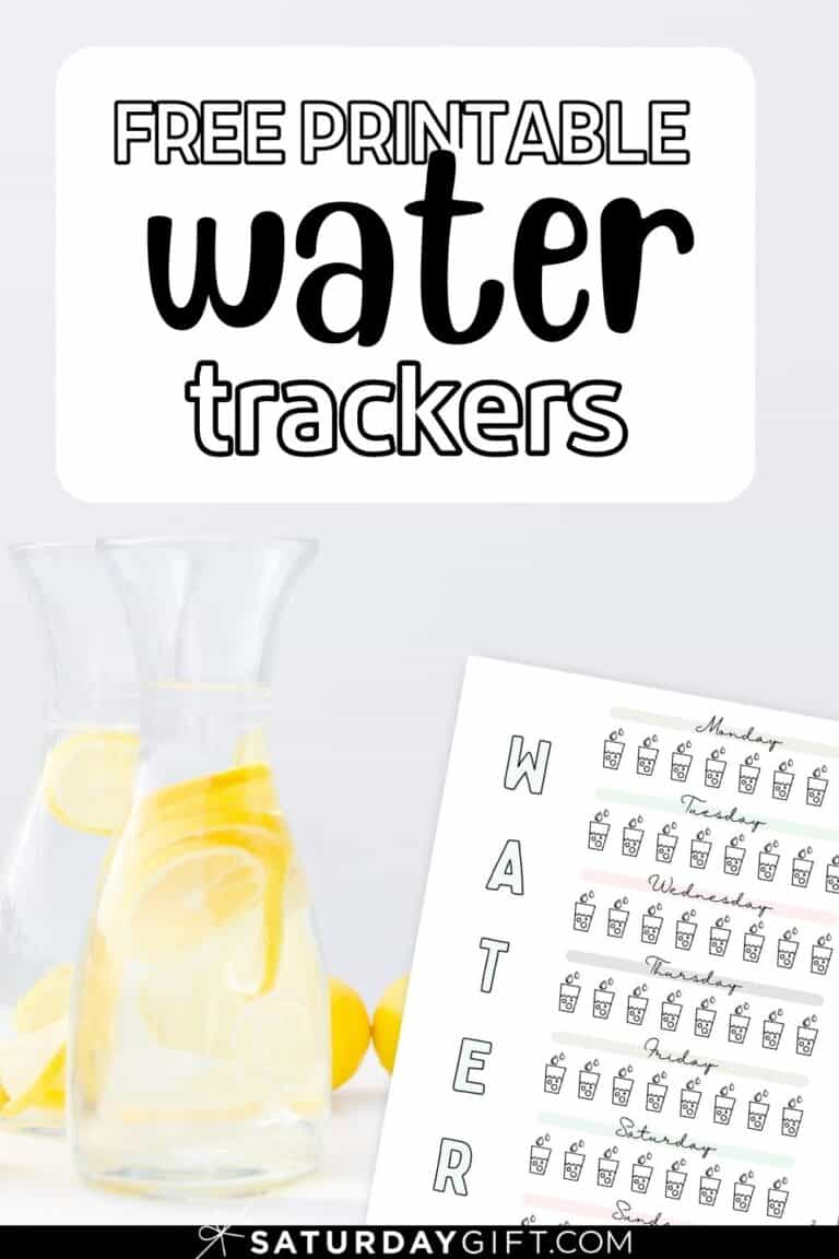 Cute Water Tracker Printable - Keep Track of Your Daily Water Intake