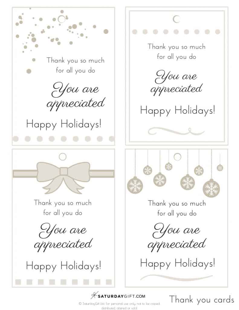 Gratitude Holiday Gift Tags - free printable | Advent Calendar | Printables | Gift tags | Secret Santa | SaturdayGift | Saturday gift #Saturdaygift #25merrydays