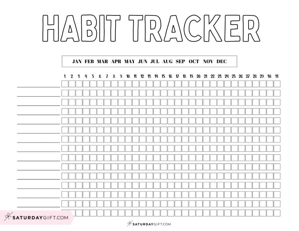 free printable habit trackers — 55+ cute & simple templates