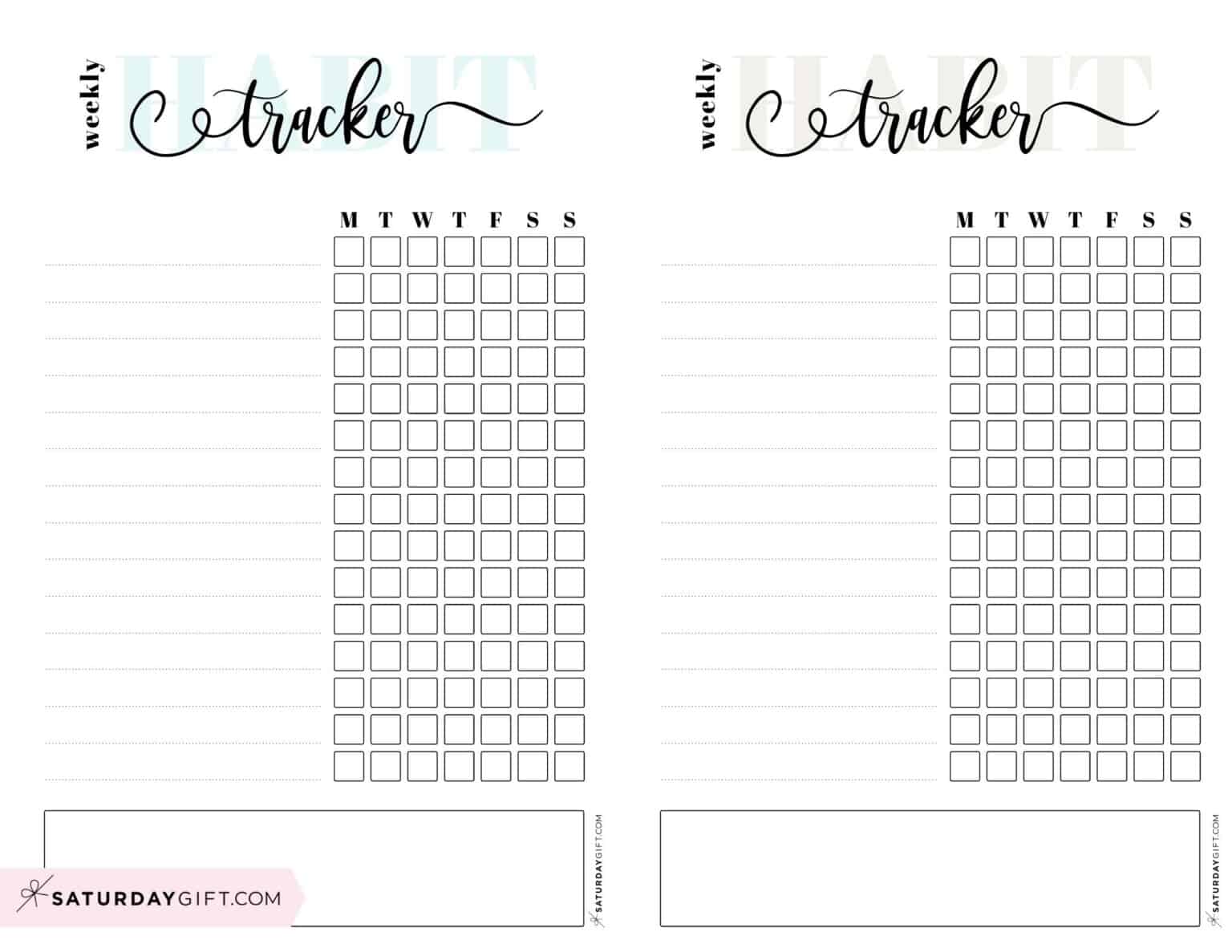 Habit Tracker Printable - 43 Cute & Free Printable Habit Trackers
