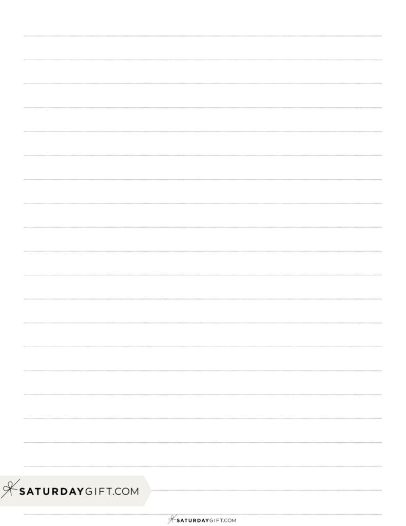 Half inch lined paper - dotted lined half inch paper | SaturdayGift