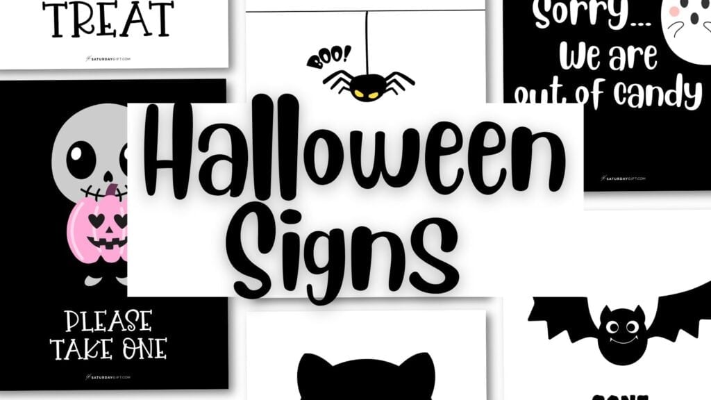 Halloween Signs Free Printables | SaturdayGift