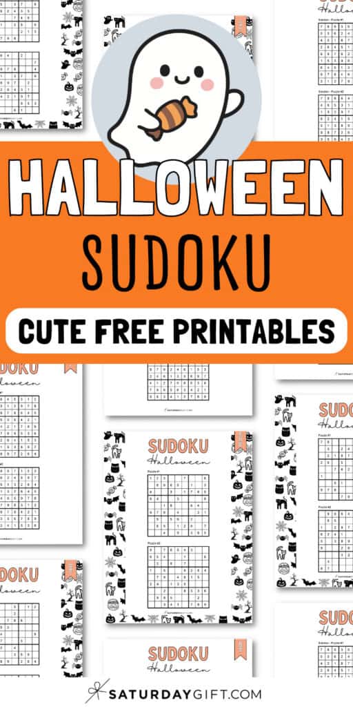 Halloween Sudoku - Cute Free Printables | SaturdayGift