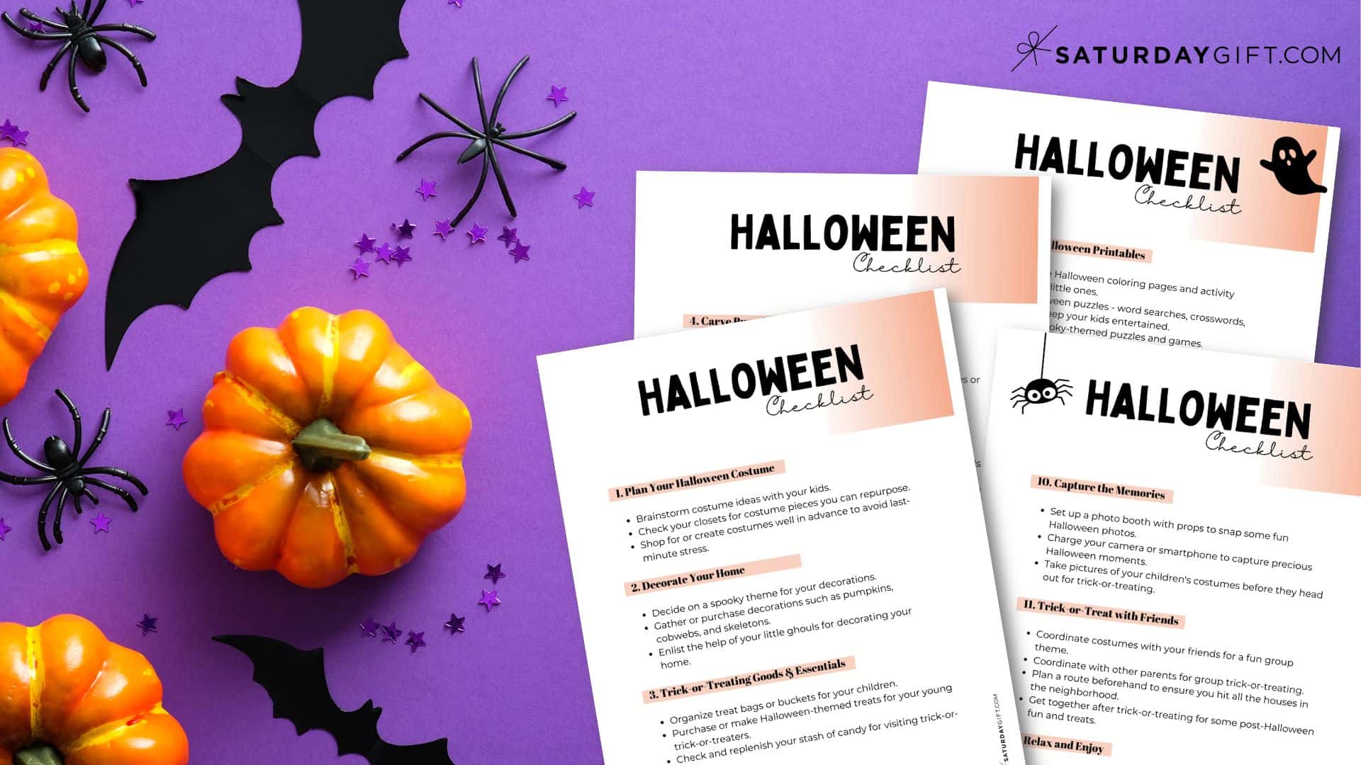 Halloween Checklist A StressFree Guide to Spooktacular Fun SaturdayGift