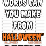 How Many Words Can You Make From Halloween Puzzle | SaturdayGift