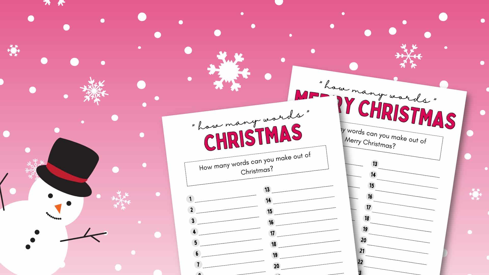 Make A Christmas Worksheet