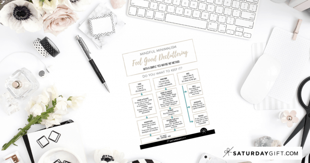 How to declutter in the simplest way possible ( + Free template) | Free printables | Decluttering tips | Organizing ideas | How to | Minimalism | Simple life | Simplify Life | SaturdayGift | Saturday Gift #SaturdayGift