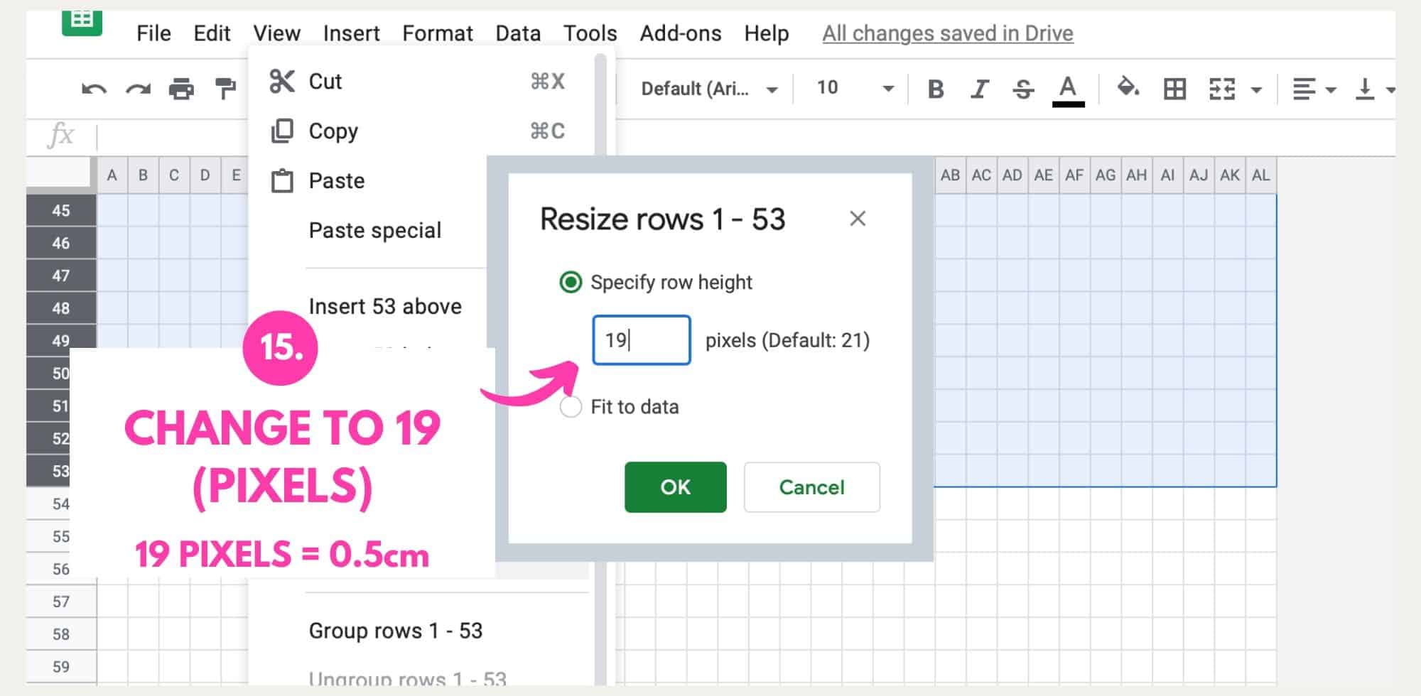 How To Make Dot Grid Paper for Your Bullet Journal Using Google Sheets