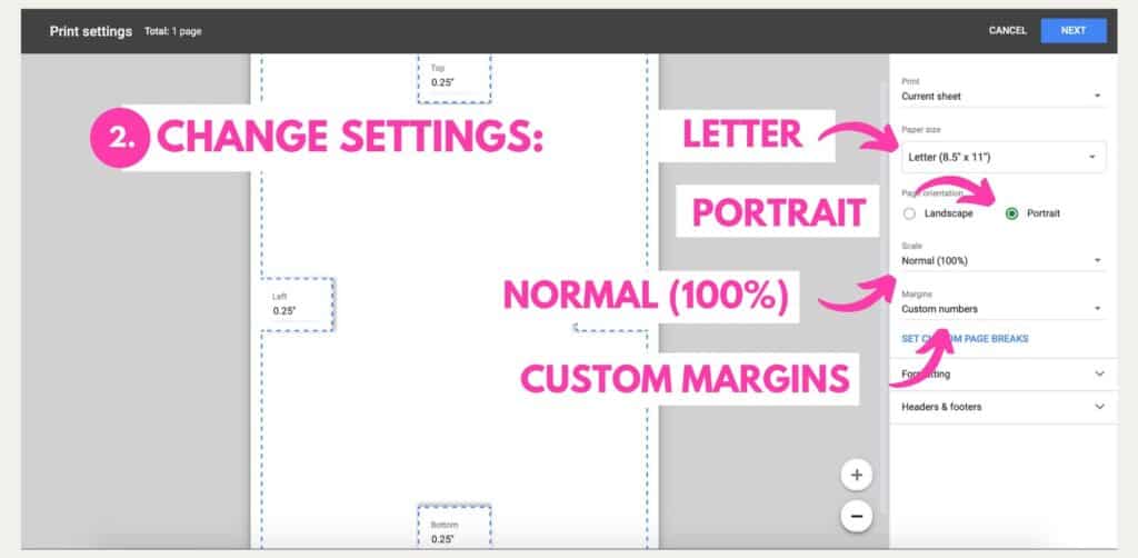 Step 2: How to make dot grid paper in Google Sheets