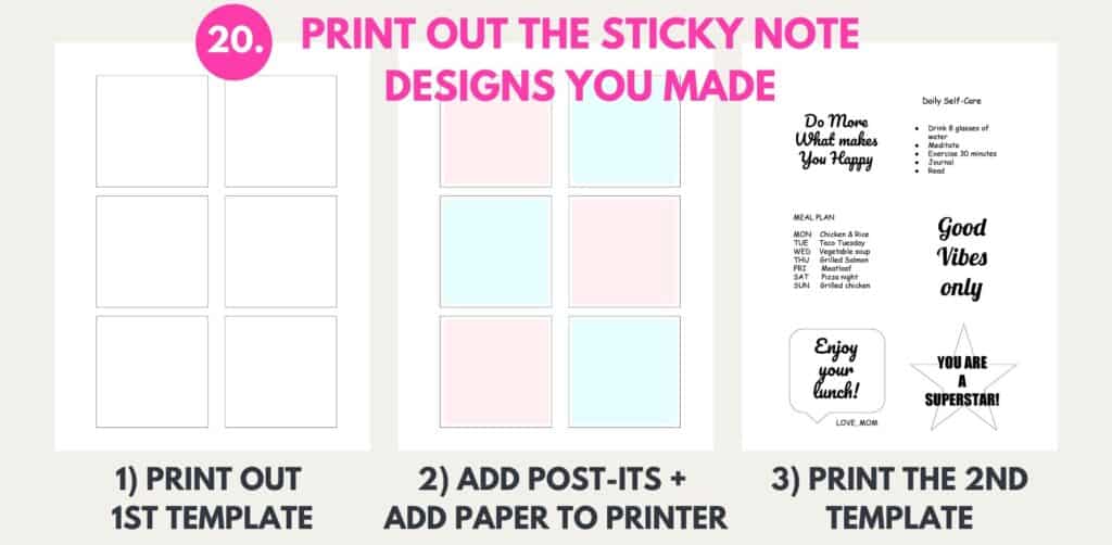 Printable Post-it Notes: Free layout to print and make your own!