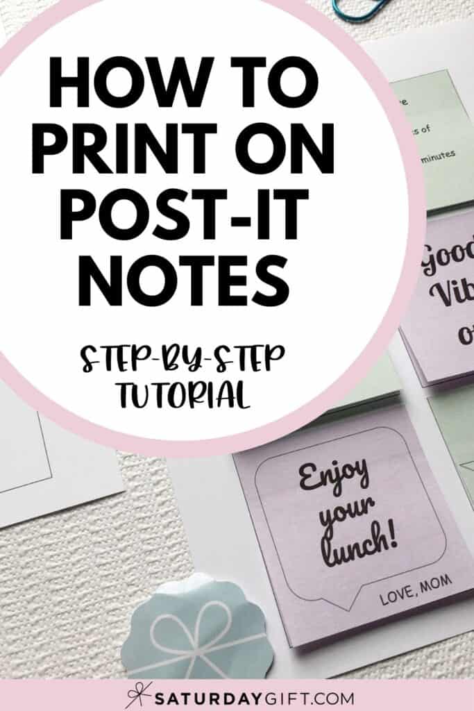 How to print on post-it notes step-by-step instructions Pinterest Pin by SaturdayGift
