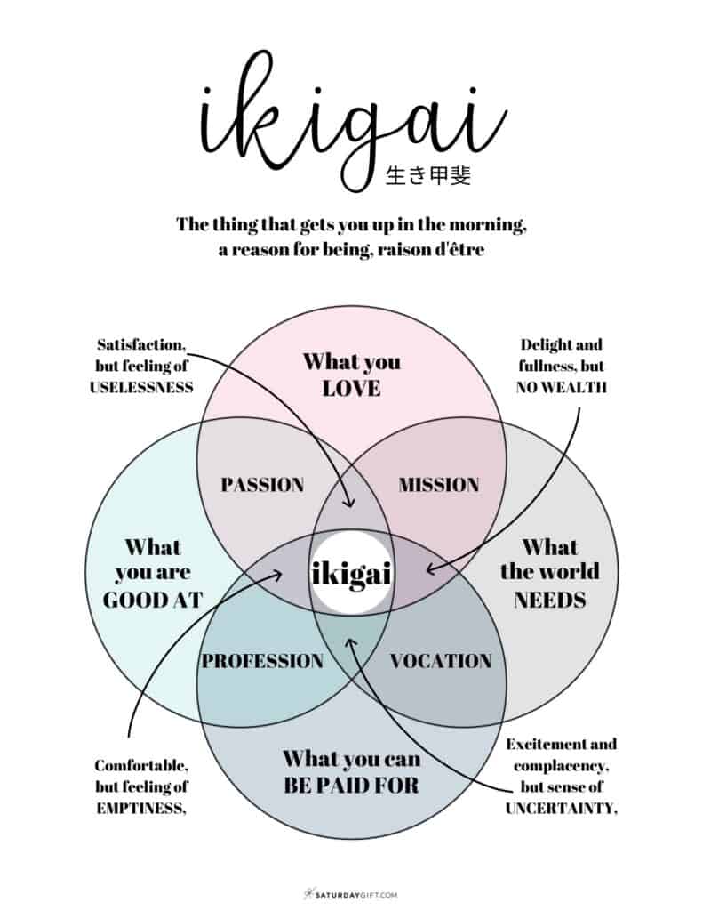 Ikigai Diagram - How to Find Your Ikigai - A Journey to Find Meaning in Everyday Life