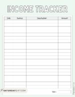 Income Tracker Printable 19 Cute Free Printable Templates