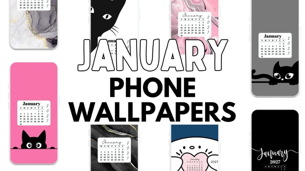 January Phone Wallpapers Cute Free Backgrounds 2027 | SaturdayGift