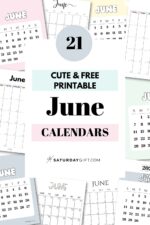 June 2026 Calendars - 21 Cute & FREE Printables
