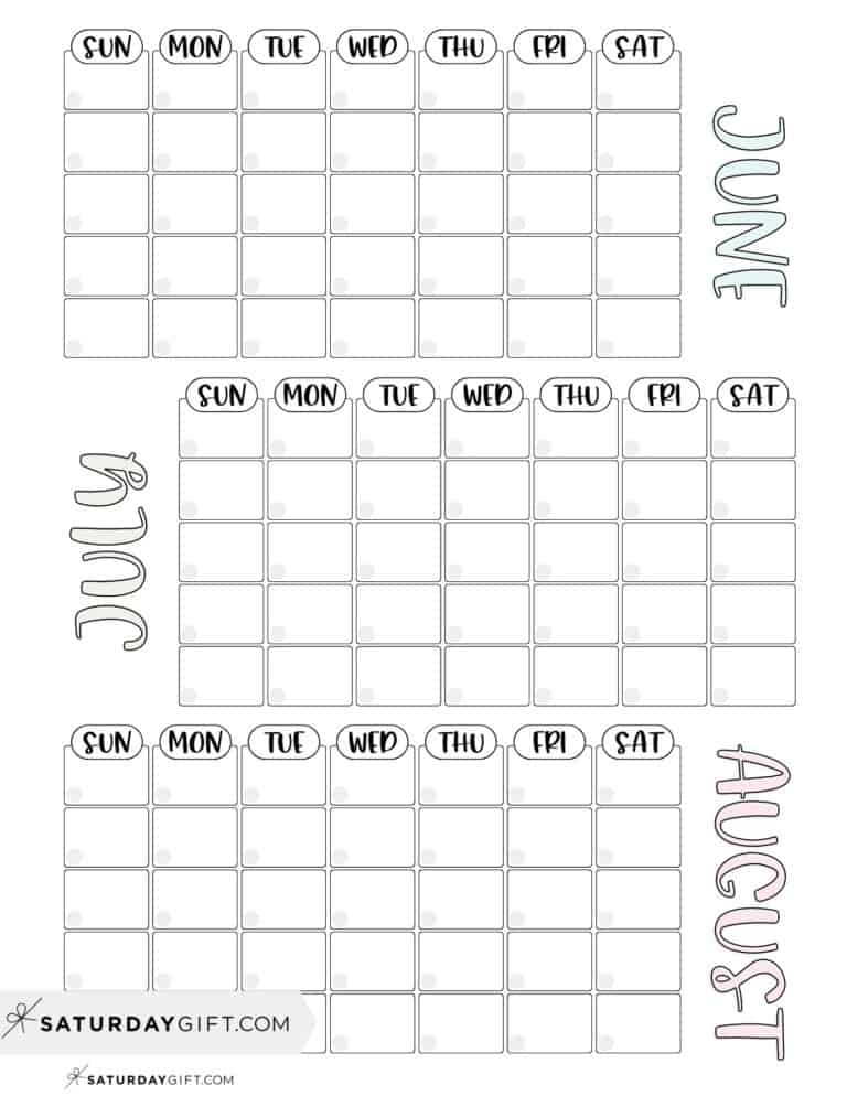 Summer Planner - 5 Cute & Free Printables to Plan Your Summer