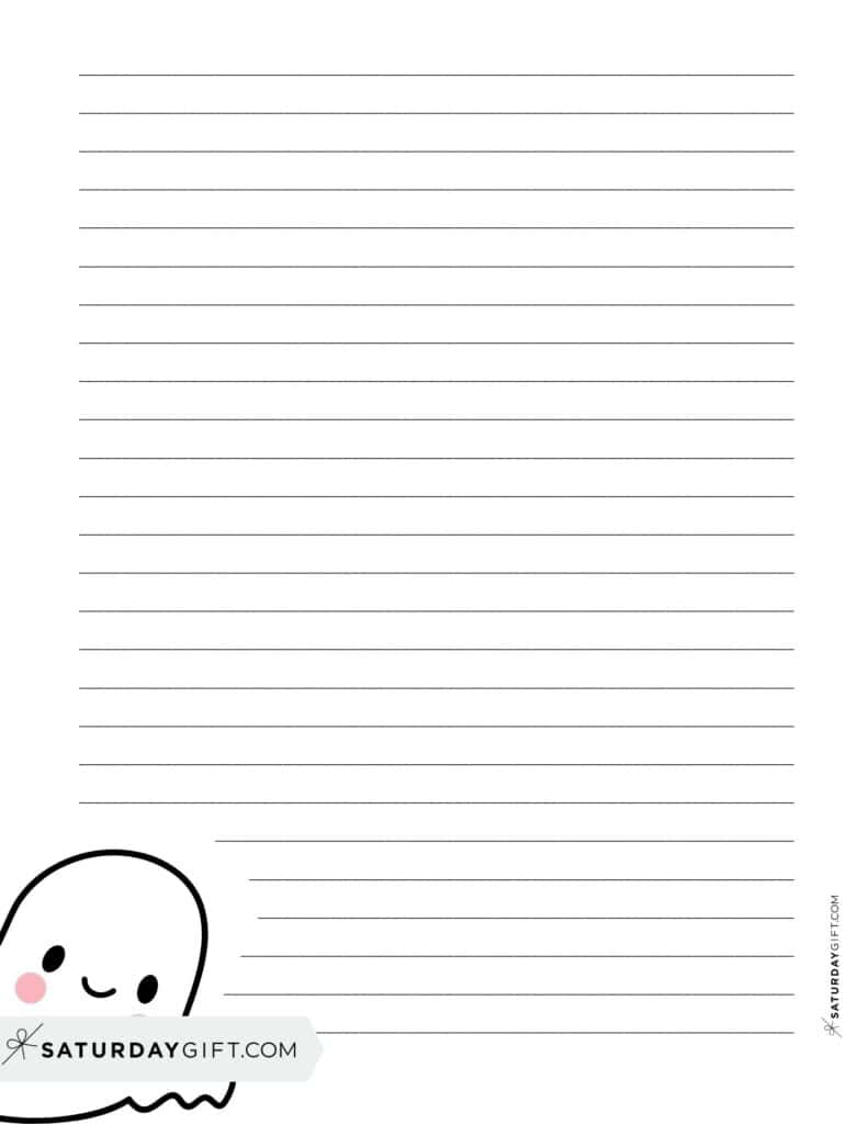 Kawaii letter writing paper - cute ghost