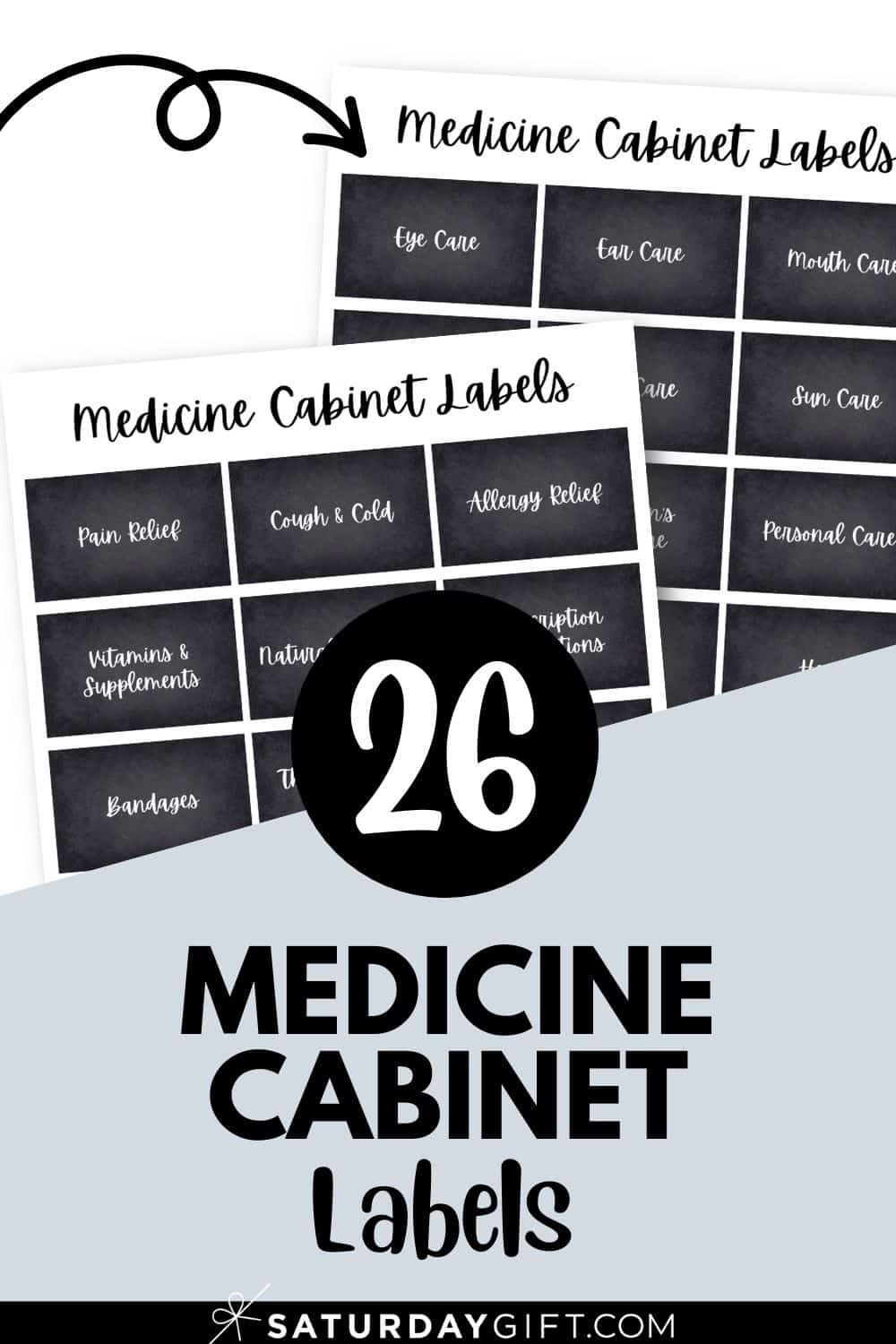 26 Free Printable Medicine Cabinet Labels - Simple, Elegant & Practical
