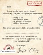 Santa Reply Background Letter from Santa – 12 Free Printable Santa Reply Letters for Kids