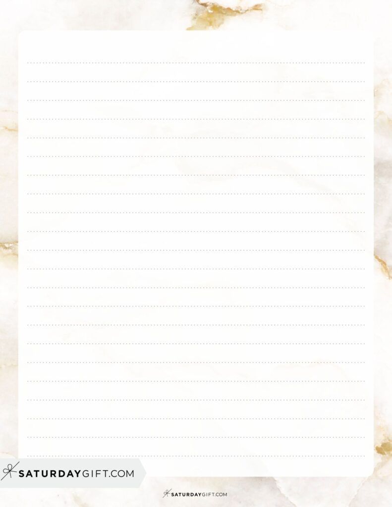 Letter paper printable - golden marble