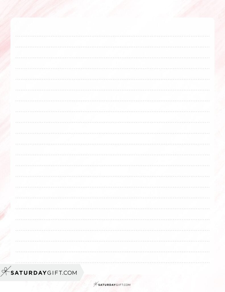 Letter paper printable - pretty pink marble