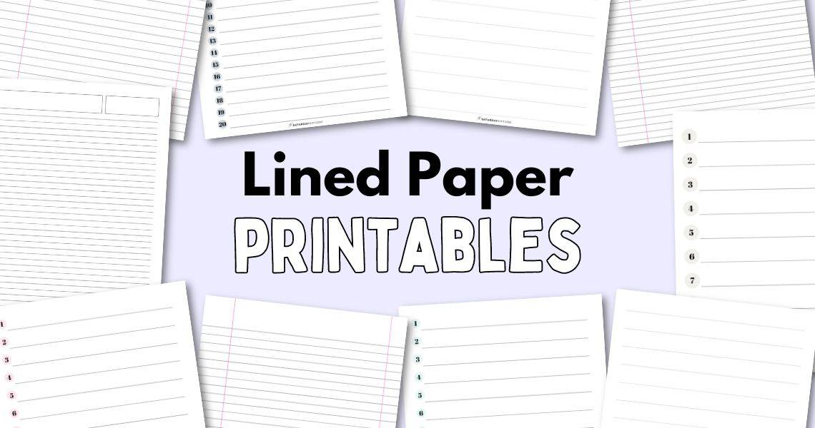 Lined Paper Printable Templates - 38 Free Printables | SaturdayGift for Free Printable Lined Journal Pages