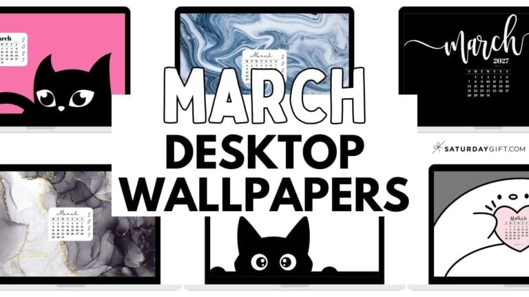March Desktop Wallpapers Cute Free Backgrounds 2027 | SaturdayGift