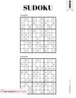 72 Free Printable Sudoku Puzzles SaturdayGift