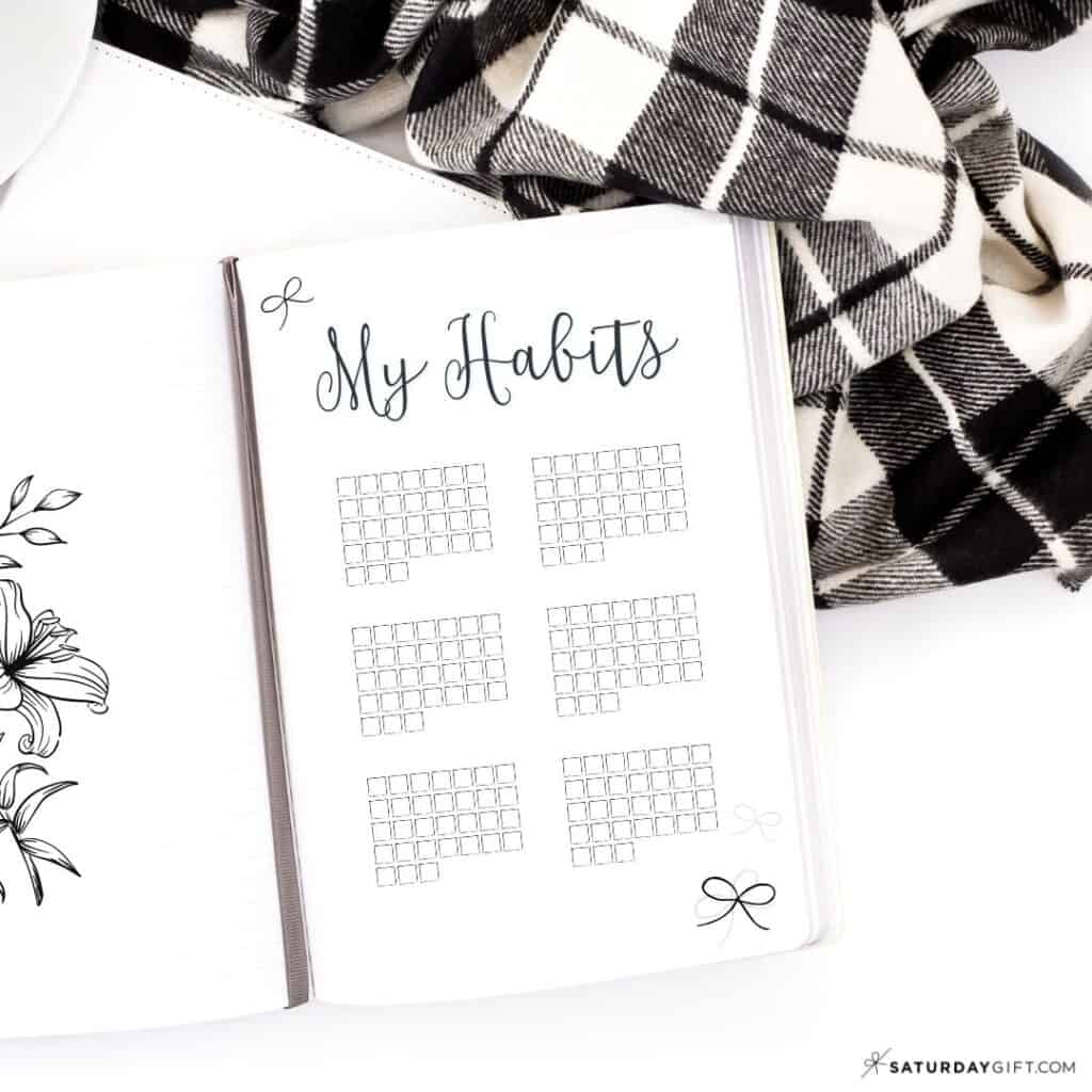 Habit tracker ideas and layouts: Mini habit tracker