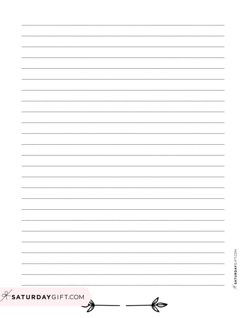 Minimal printable decorative writing paper