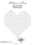 Mother's Day Maze Printable - Cute & Free Templates | SaturdayGift