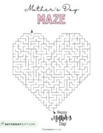 Mother's Day Maze Printable - Cute & Free Templates | SaturdayGift