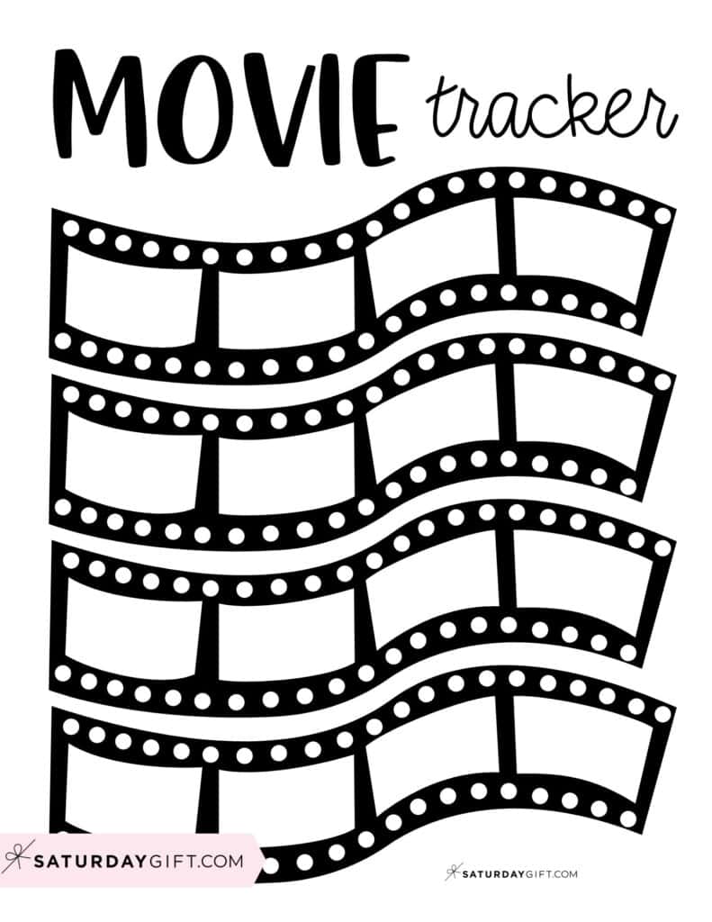 Movie Tracker Printable Template