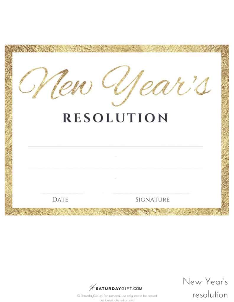 New Year's resolution - free printable | New year's resolution | Achieve your goals | Keep your promise | Feel good printables | Pretty Printables | Free printable | Tags and Labels | Make Dreams Reality | SaturdayGift | Saturday gift #SaturdayGift