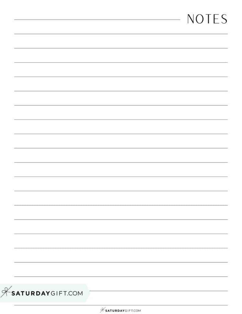 Notes paper with half inch lines - half inch ruled paper | SaturdayGift