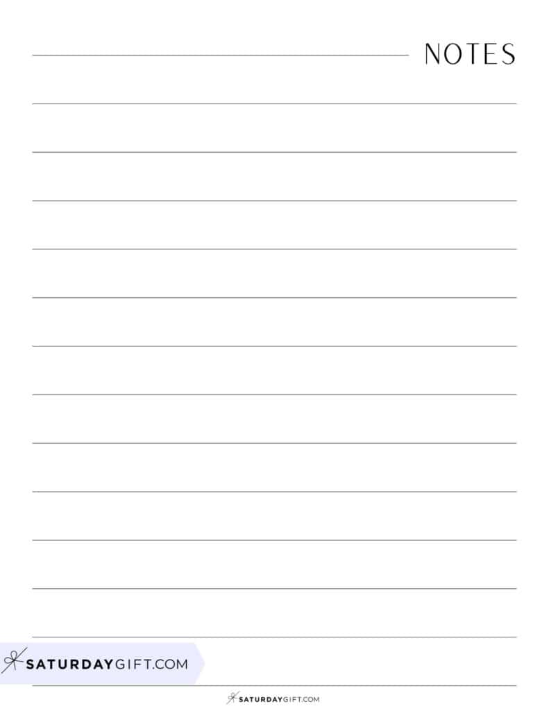 Notes paper with three quarter inch lines - three quarter inch ruled paper | SaturdayGift
