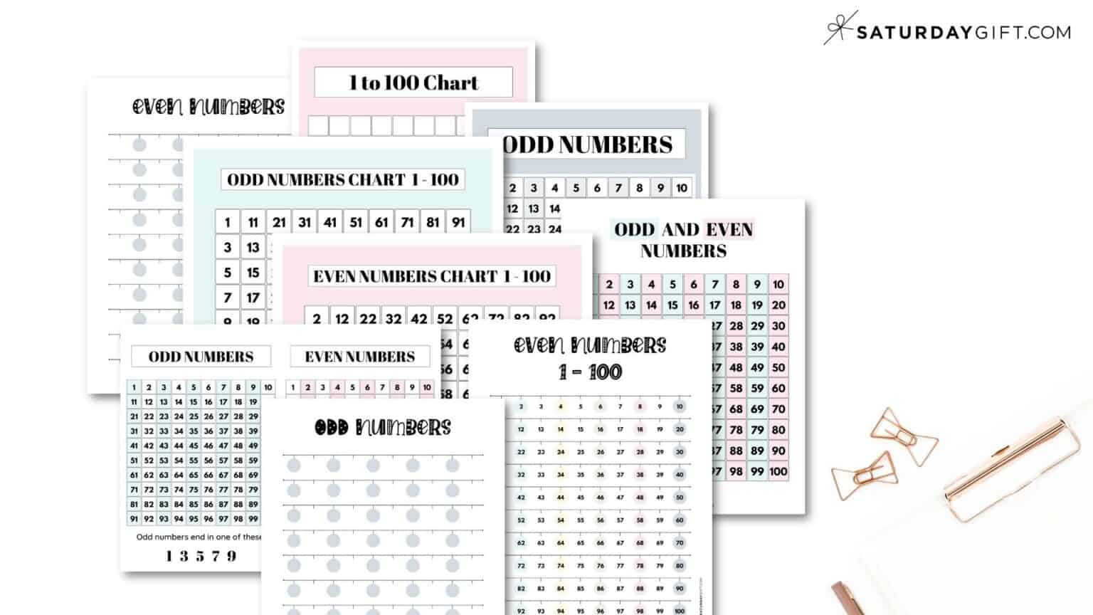Even and Odd Numbers - 28 Cute & Free Printable Charts