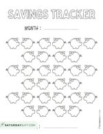 Savings Tracker Printable - 51 Cute &amp; Free Templates