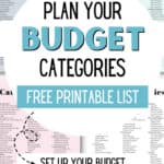 Plan Your Budget Categories | SaturdayGift