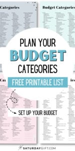 200+ Budgeting Categories + Budget Categories List PDF