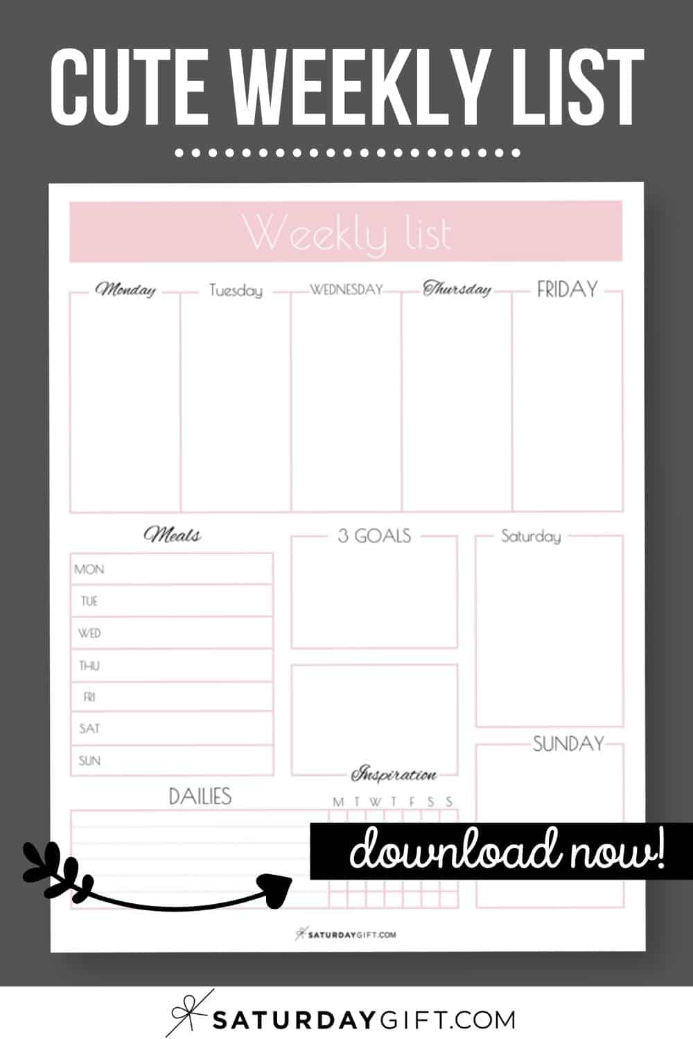 printable weekly list planner how to have a productive week