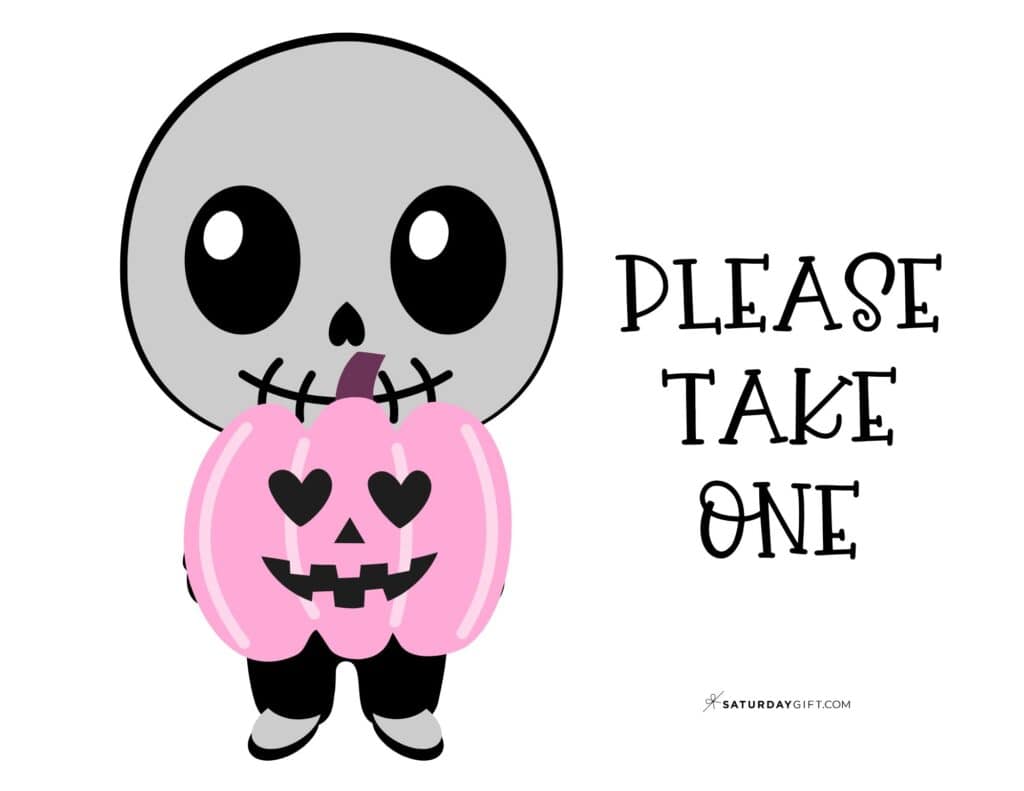 Please Take One Cute Free Printable Sign - Landscape