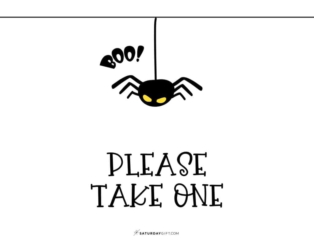 Please Take One Sign - Free Printable - Landscape